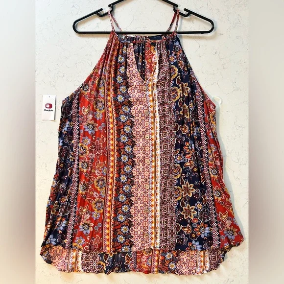 NWT Daytrip Buckle Floral Print Keyhole Tank Top - Picture 11 of 15